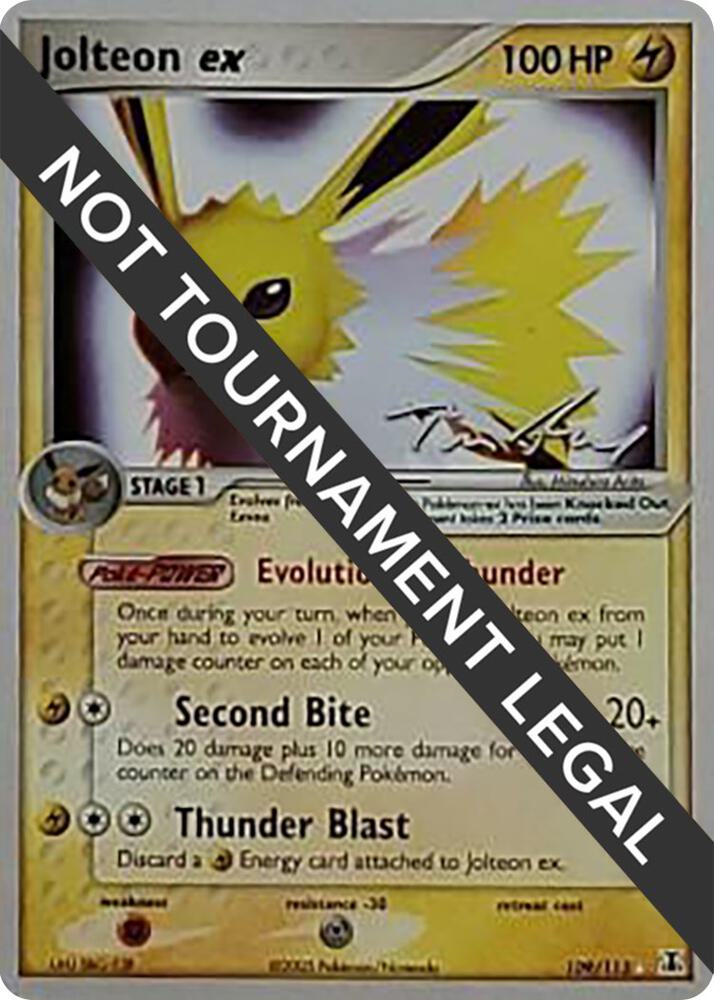Jolteon ex - 2007 (Tom Roos) 109/113 Ultra Rare World Championship Decks Pokémon card