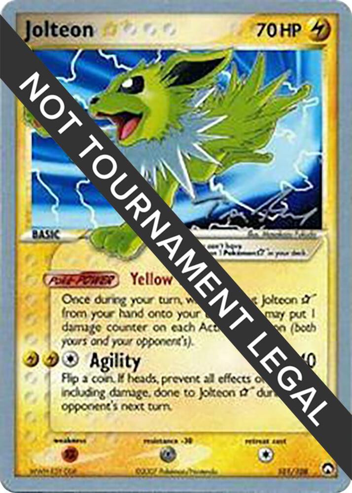 Jolteon Star - 2007 (Tom Roos) 101/108 Rare World Championship Decks Pokémon card