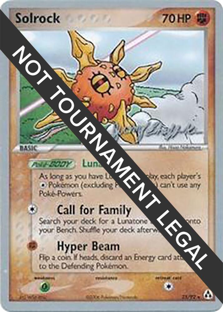 Solrock (25) - 2007 (Jeremy Scharff-Kim) 25/92 Rare World Championship Decks Pokémon card