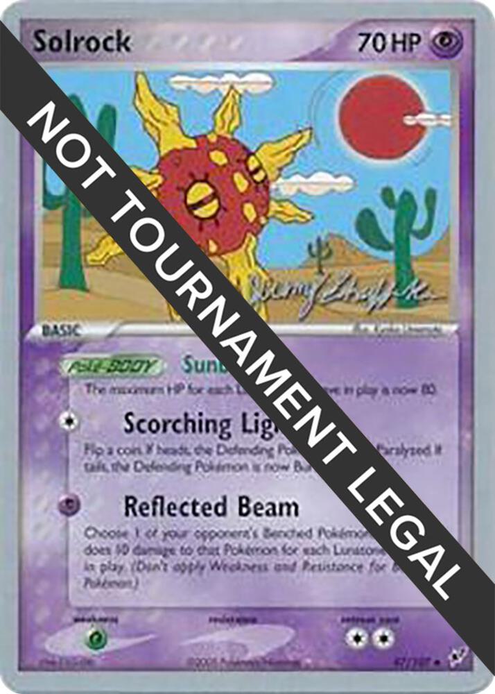 Solrock (47) - 2007 (Jeremy Scharff-Kim) 47/107 Uncommon World Championship Decks Pokémon card