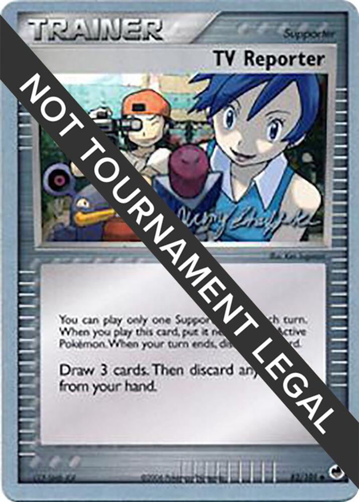 TV Reporter - 2007 (Jeremy Scharff-Kim) 82/101 Uncommon World Championship Decks Pokémon card