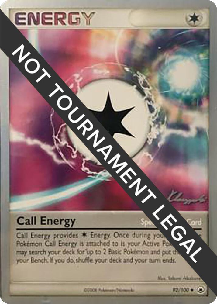 Call Energy - 2008 (Jason Klaczynski) 92/100 Uncommon World Championship Decks Pokémon card