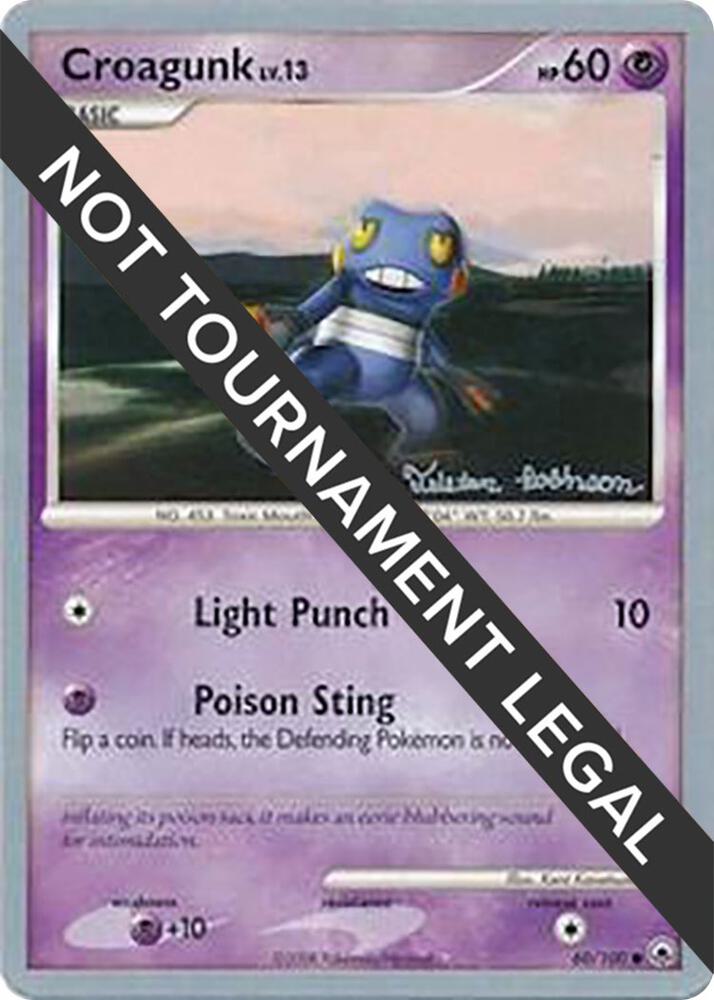Croagunk - 2008 (Tristan Robinson) 60/100 Common World Championship Decks Pokémon card