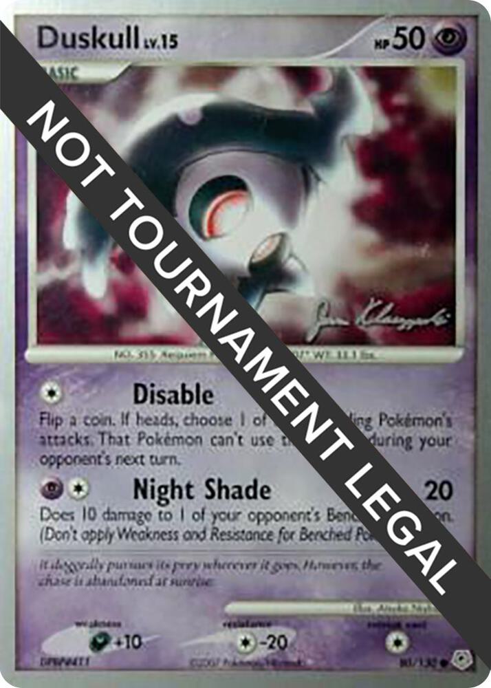 Duskull - 2008 (Jason Klaczynski) 80/130 Common World Championship Decks Pokémon card