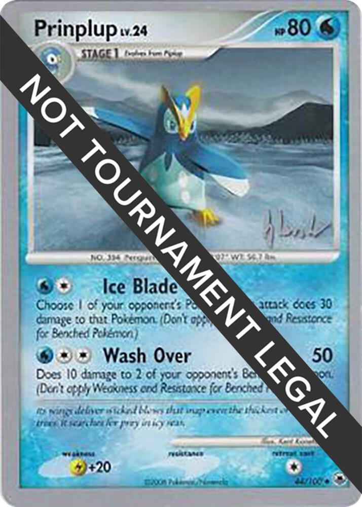 Prinplup (44) - 2008 (Dylan Lefavour) 44/100 Uncommon World Championship Decks Pokémon card
