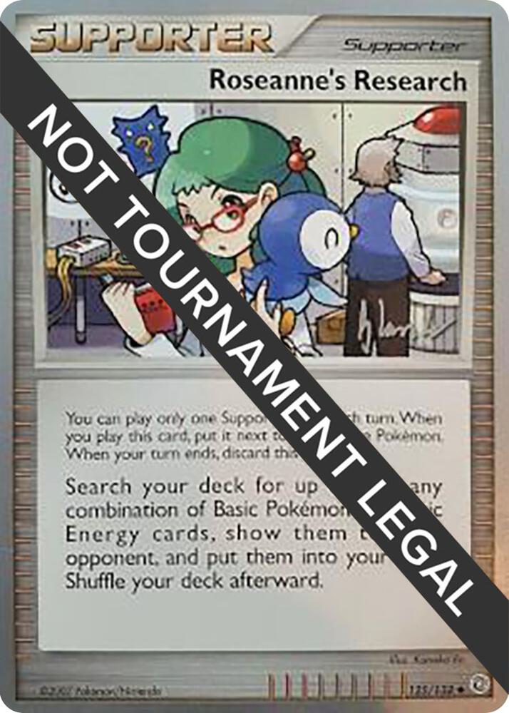 Roseanne's Research - 2008 (Dylan Lefavour) 125/132 Uncommon World Championship Decks Pokémon card