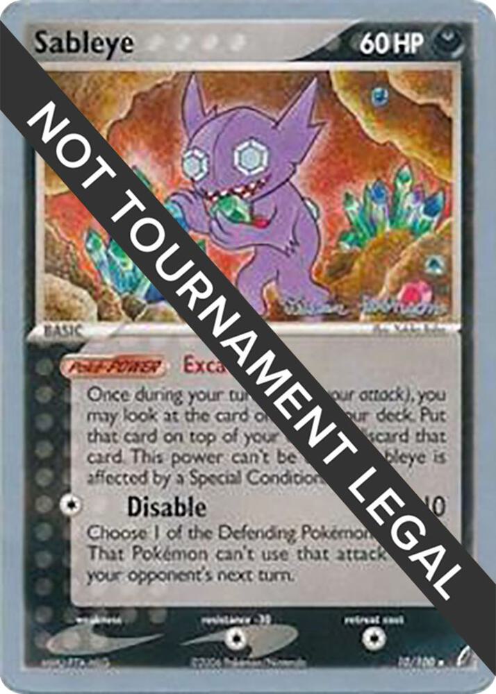 Sableye - 2008 (Tristan Robinson) 10/100 Rare World Championship Decks Pokémon card