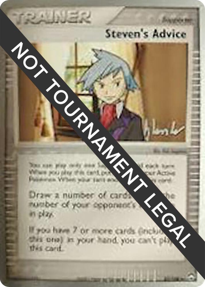 Steven's Advice - 2008 (Dylan Lefavour) 83/108 Uncommon World Championship Decks Pokémon card