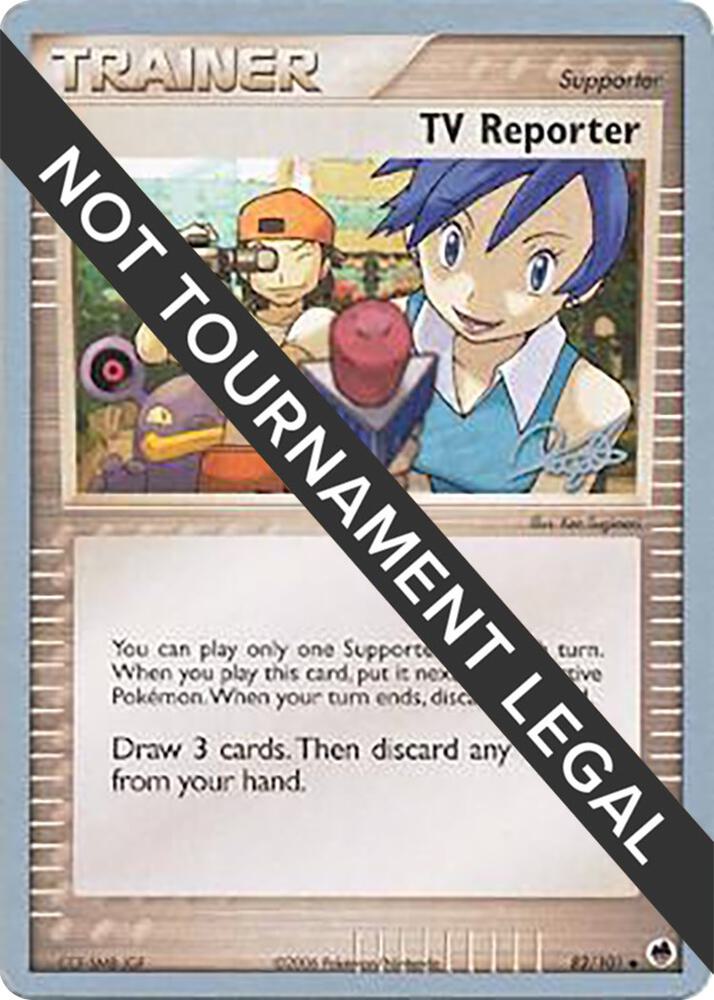 TV Reporter - 2008 (Paul Atanassov) 82/101 Uncommon World Championship Decks Pokémon card