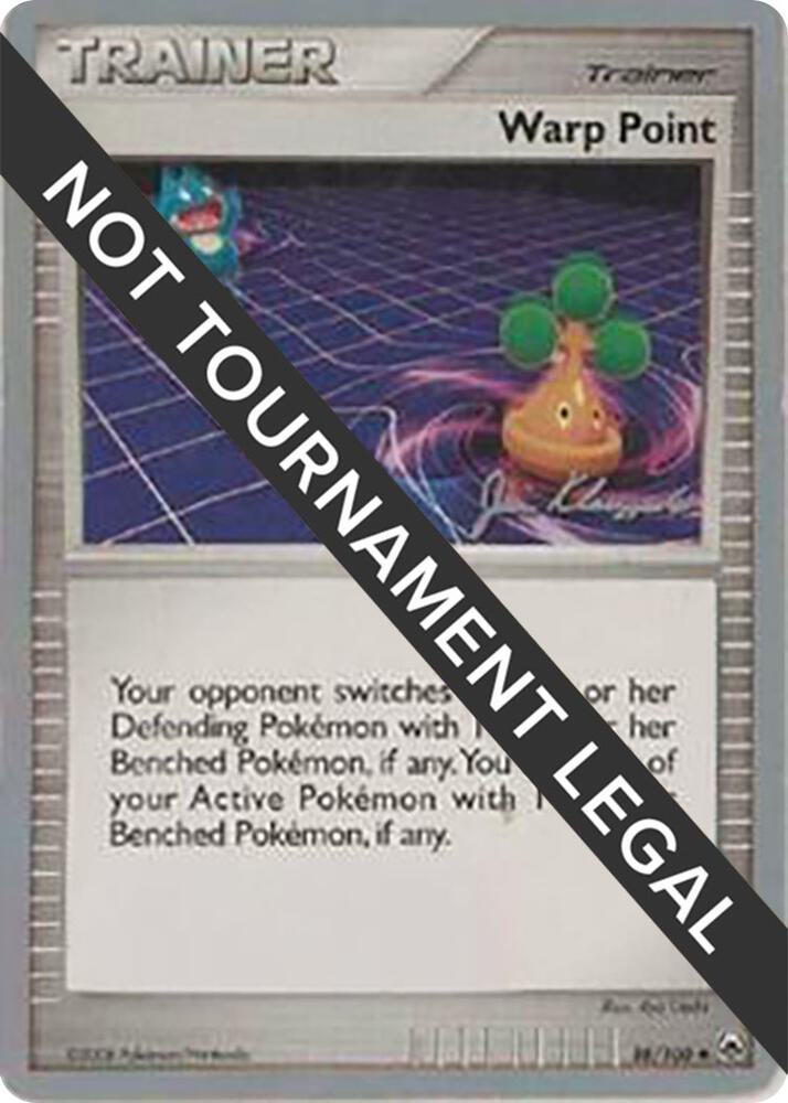Warp Point - 2008 (Jason Klaczynski) 88/100 Common World Championship Decks Pokémon card