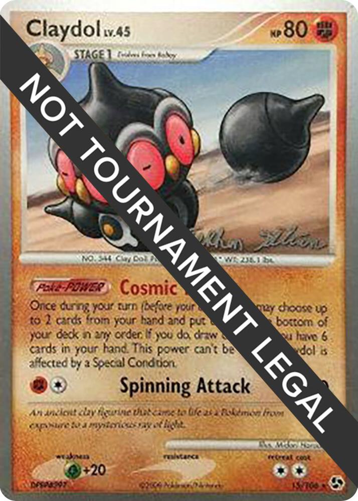 Claydol - 2009 (Stephen Silvestro) 15/106 Rare World Championship Decks Pokémon card