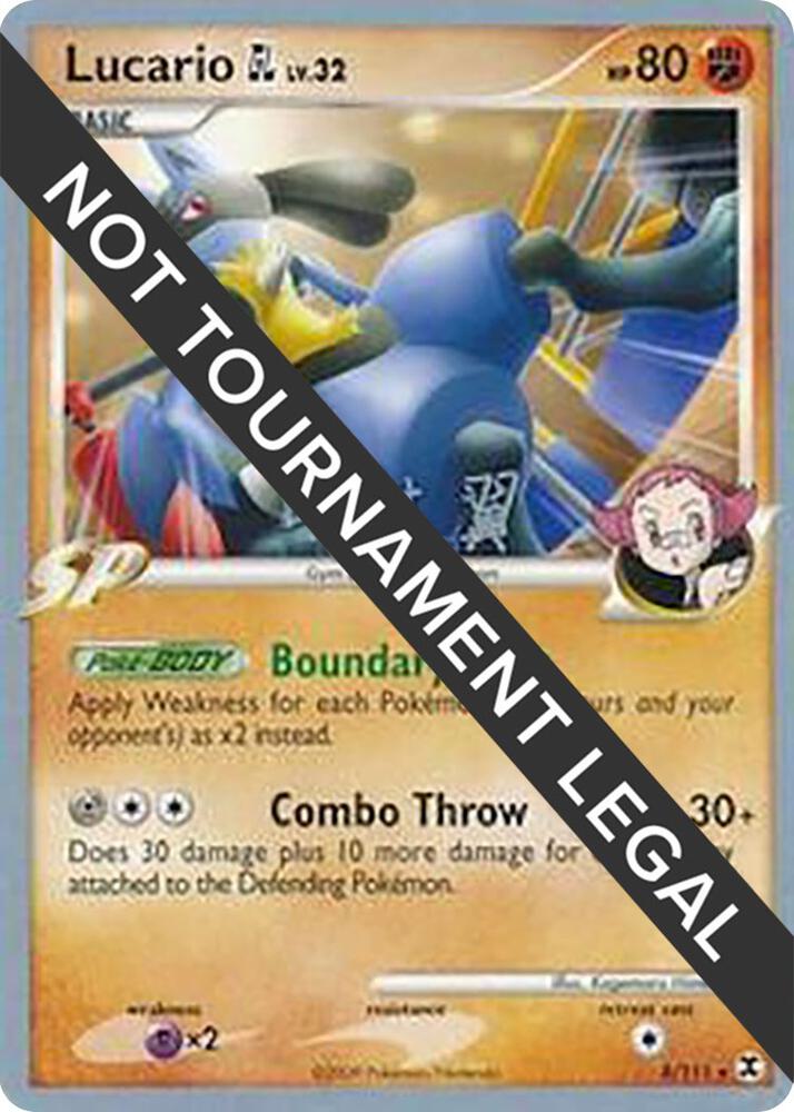 Lucario GL - 2009 (Tsubasa Nakamura) 8/111 Rare World Championship Decks Pokémon card