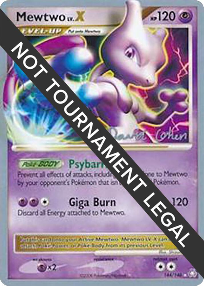 Mewtwo LV.X - 2009 (David Cohen) 144/146 Rare World Championship Decks Pokémon card