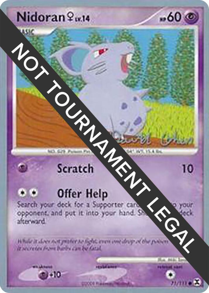 Nidoran F - 2009 (David Cohen) 71/111 Common World Championship Decks Pokémon card