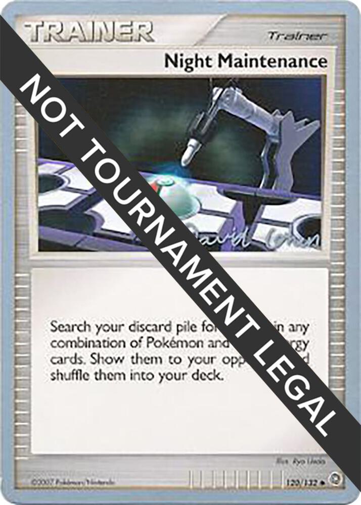 Night Maintenance - 2009 (David Cohen) 120/132 Uncommon World Championship Decks Pokémon card
