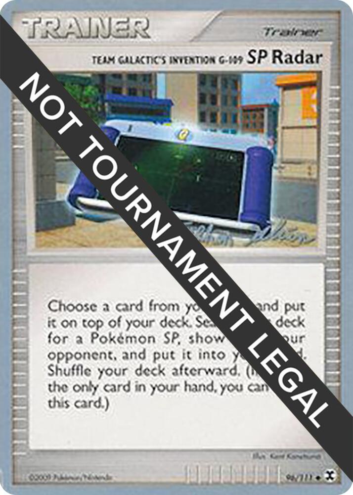 Team Galactic's Invention G-109 SP Radar - 2009 (Stephen Silvestro) 96/111 Uncommon World Championship Decks Pokémon card