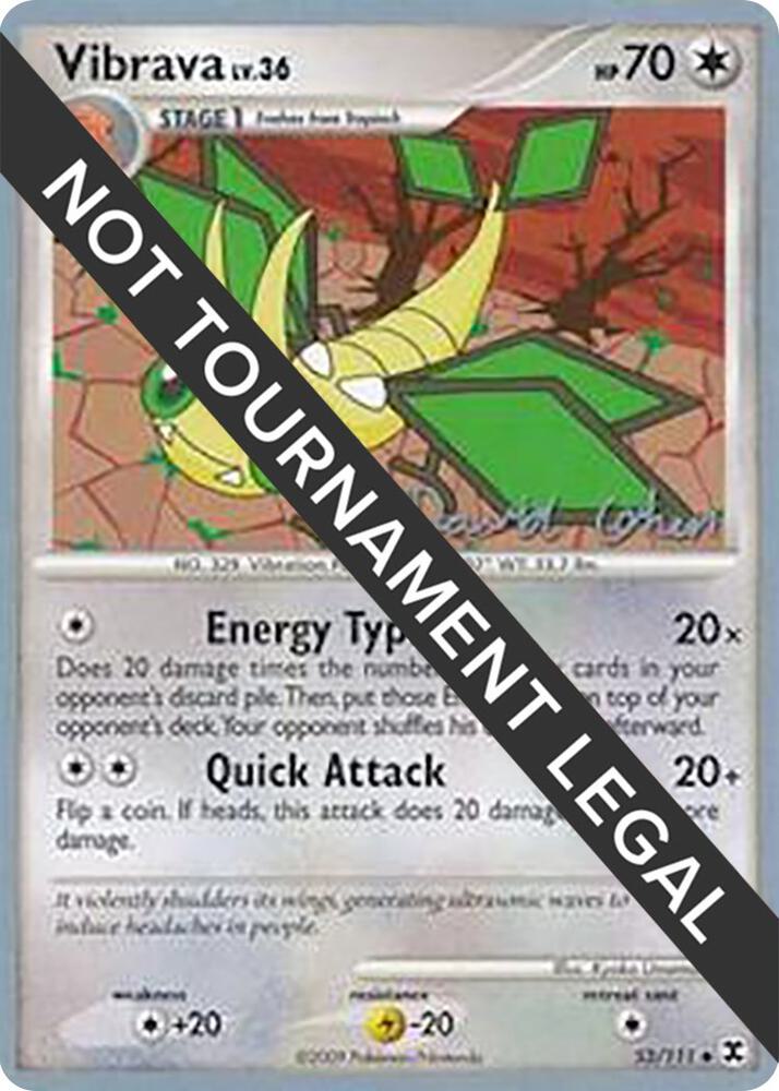 Vibrava - 2009 (David Cohen) 53/111 Uncommon World Championship Decks Pokémon card