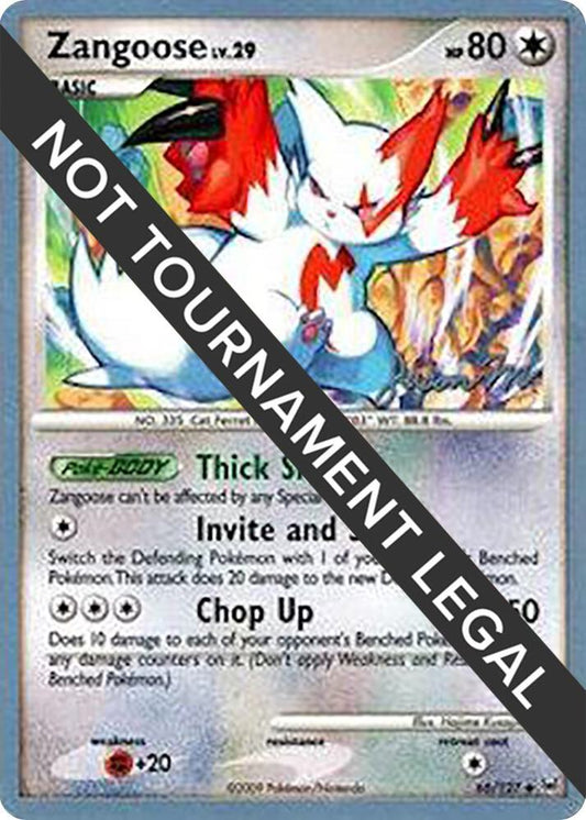 Zangoose - 2009 (Jason Martinez) - 66/127 Uncommon World Championship Decks
