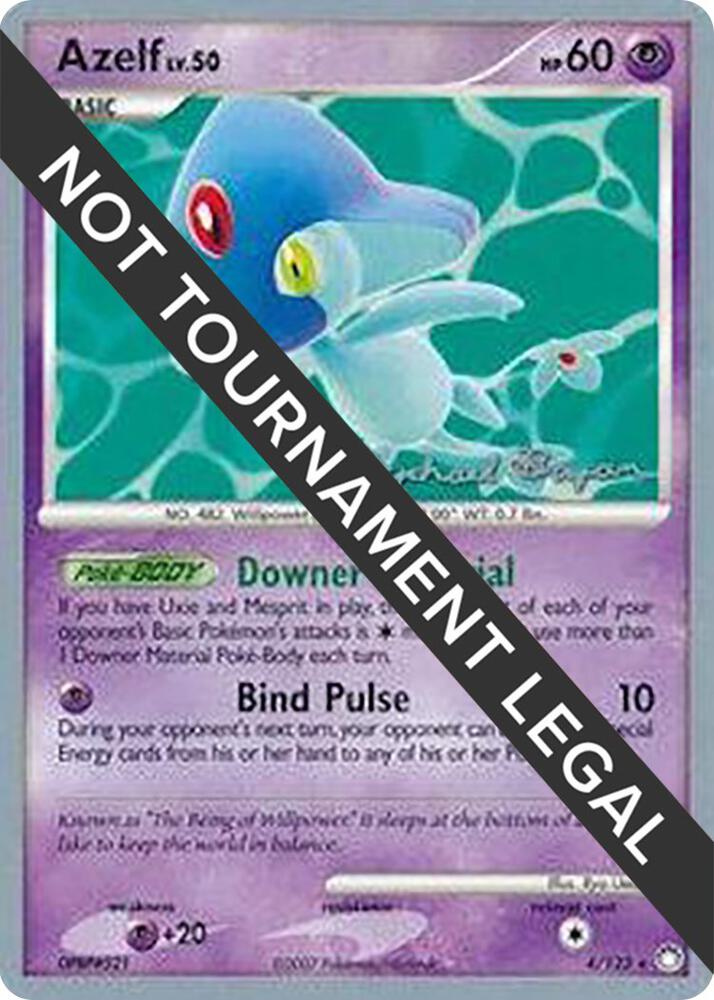 Azelf (4) - 2010 (Mychael Bryan) 4/123 Rare World Championship Decks Pokémon card