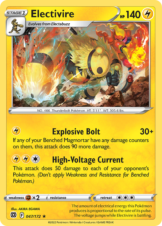 Electivire 047/172 Rare Brilliant Stars