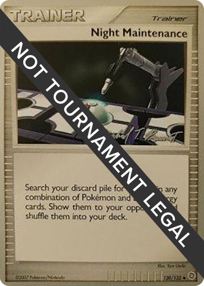 Night Maintenance - 2010 (Michael Pramawat) 120/132 Uncommon World Championship Decks Pokémon card