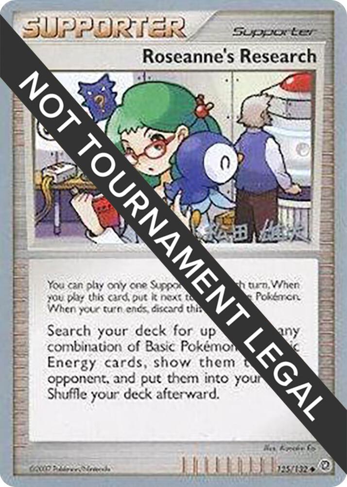 Roseanne's Research - 2010 (Yuta Komatsuda) 125/132 Uncommon World Championship Decks Pokémon card