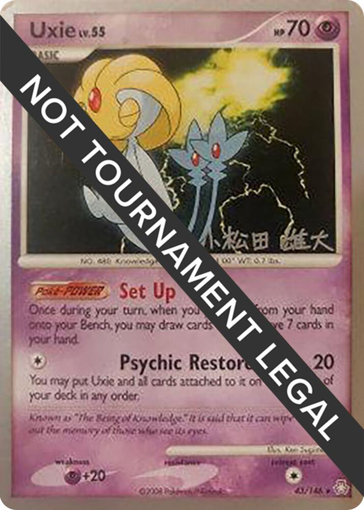 Uxie - 2010 (Yuta Komatsuda) 43/146 Rare World Championship Decks Pokémon card