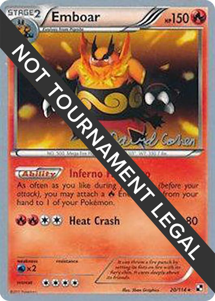 Emboar - 2011 (David Cohen) 20/114 Rare World Championship Decks Pokémon card