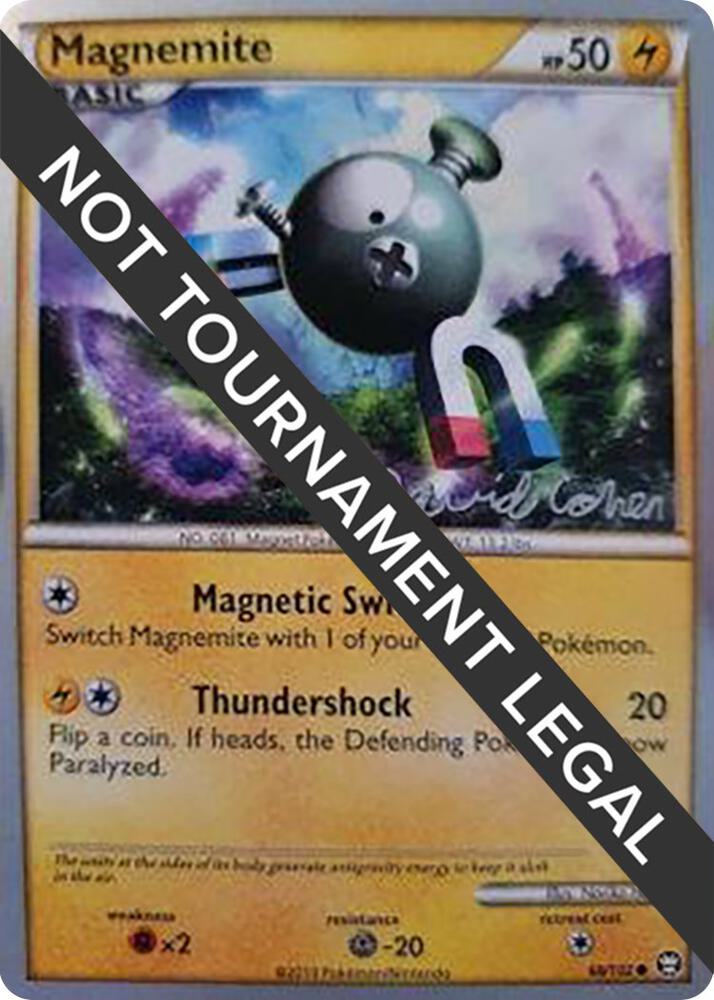 Magnemite - 2011 (David Cohen) 68/102 Common World Championship Decks Pokémon card