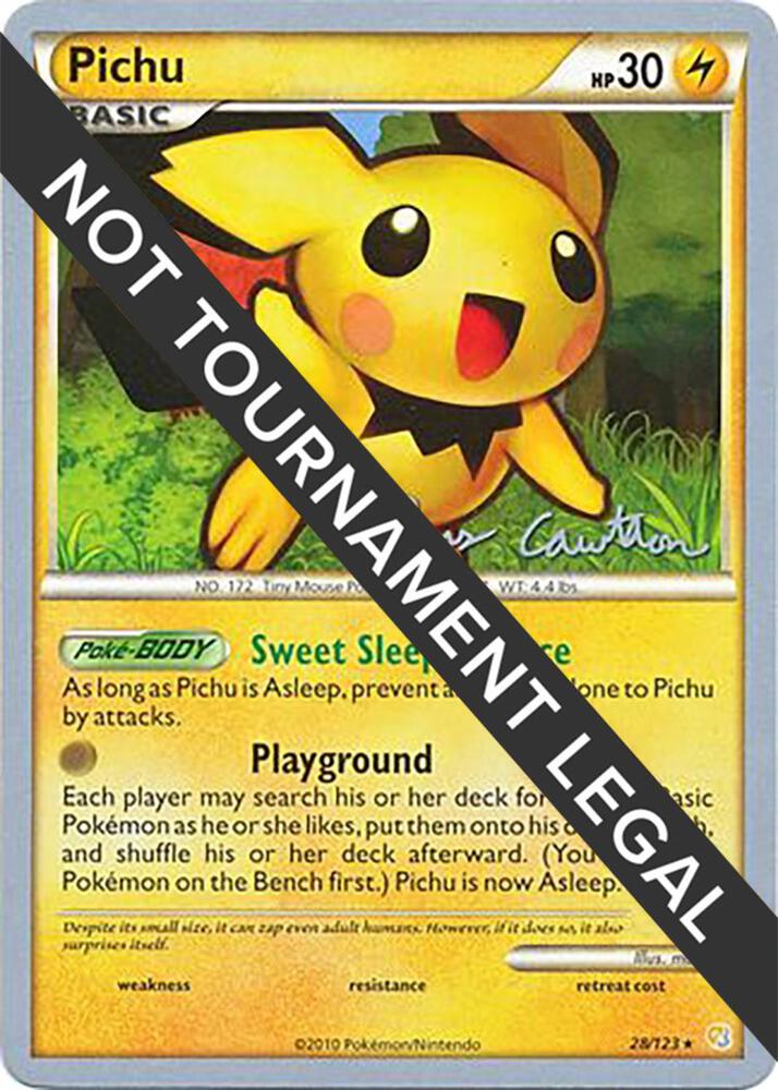 Pichu - 2011 (Ross Cawthon) 28/123 Rare World Championship Decks Pokémon card