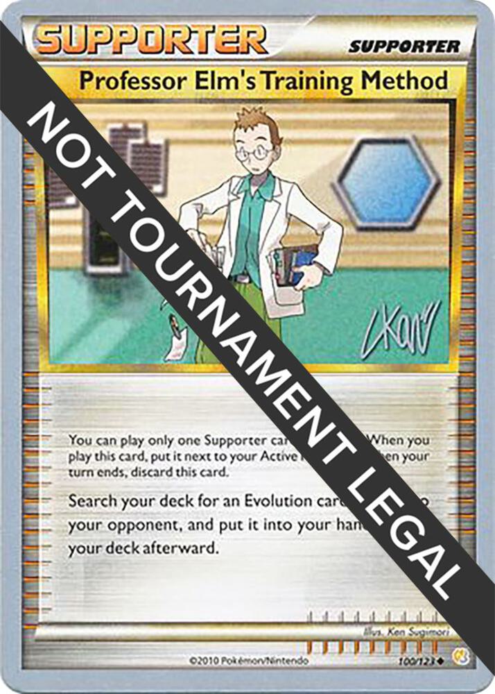 Professor Elm's Training Method - 2011 (Christopher Kan) 100/123 Uncommon World Championship Decks Pokémon card