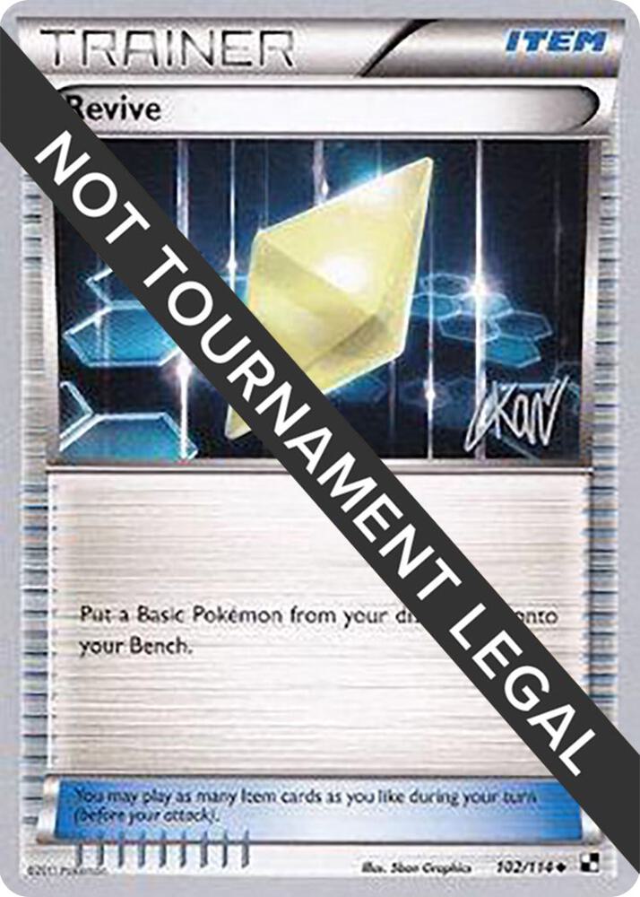 Revive - 2011 (Christopher Kan) 102/114 Uncommon World Championship Decks Pokémon card