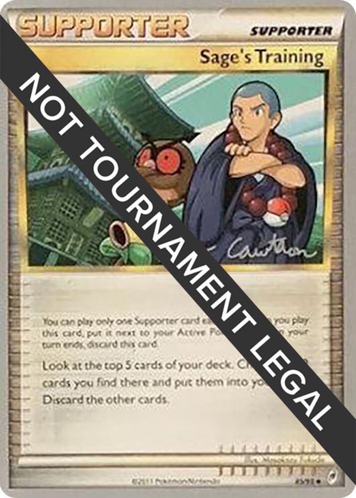 Sage's Training - 2011 (Ross Cawthon) 85/95 Uncommon World Championship Decks Pokémon card