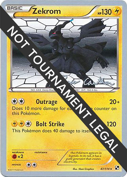 Zekrom - 2011 (Ross Cawthon) - 47/114 Holo Rare World Championship Decks