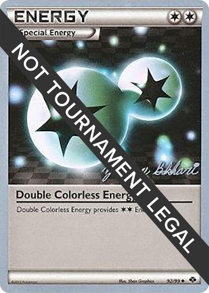 Double Colorless Energy - 2012 (Zachary Bokhari) 92/99 Uncommon World Championship Decks Pokémon card