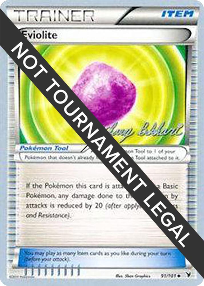 Eviolite - 2012 (Zachary Bokhari) 91/101 Uncommon World Championship Decks Pokémon card