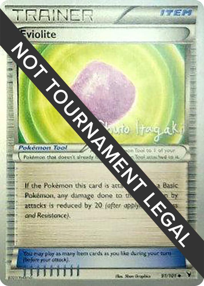 Eviolite - 2012 (Shuto Itagaki) 91/101 Uncommon World Championship Decks Pokémon card
