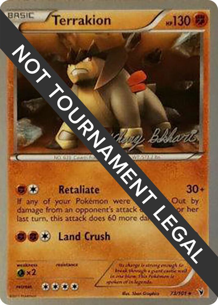 Terrakion - 2012 (Zachary Bokhari) 73/101 Rare World Championship Decks Pokémon card