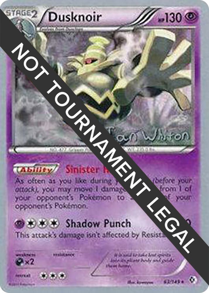 Dusknoir - 2013 (Ian Whiton) 63/149 Holo Rare World Championship Decks Pokémon card