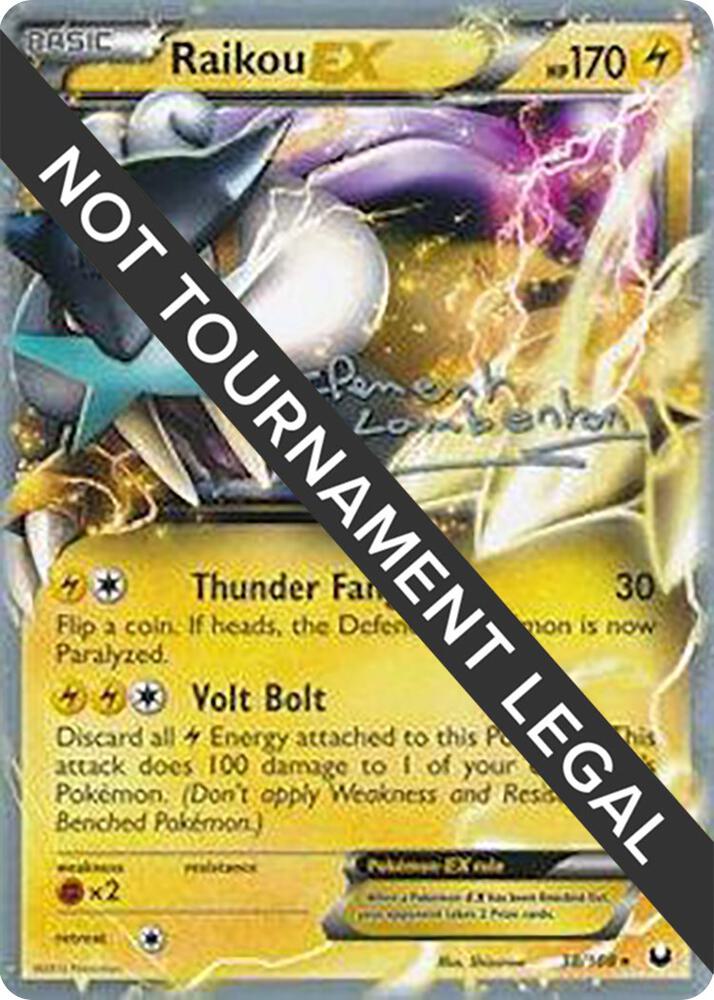 Raikou EX - 2013 (Clement Lamberton) 38/108 Ultra Rare World Championship Decks Pokémon card