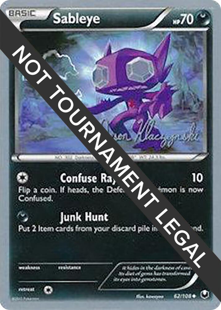 Sableye - 2013 (Jason Klaczynski) - 62/108 Uncommon World Championship Decks