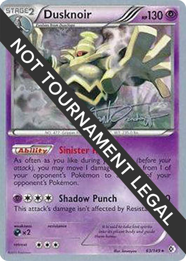 Dusknoir - 2014 (Trent Orndorff) 63/149 Holo Rare World Championship Decks Pokémon card