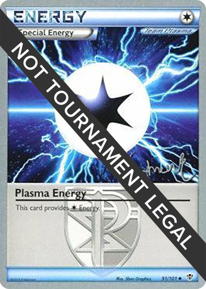 Plasma Energy - 2014 (Andrew Estrada) 91/101 Uncommon World Championship Decks Pokémon card
