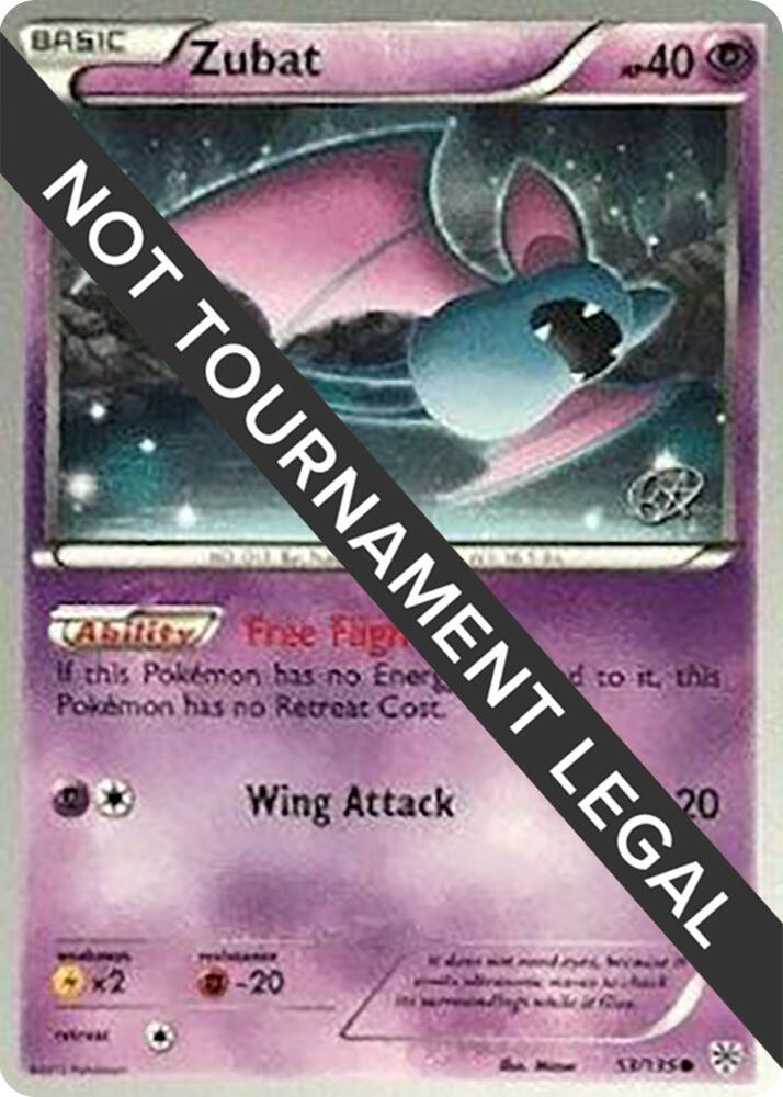 Zubat - 2015 (Rowan Stavenow) 53/135 Common World Championship Decks Pokémon card