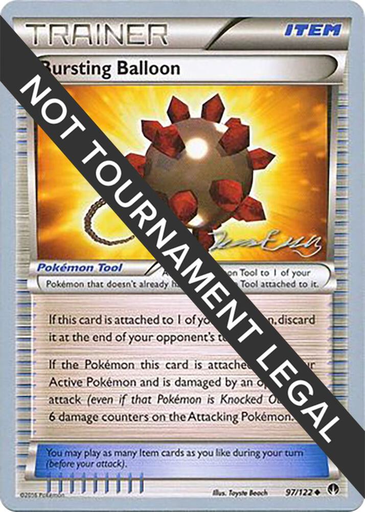 Bursting Balloon - 2016 (Jesper Eriksen) 97/122 Uncommon World Championship Decks Pokémon card