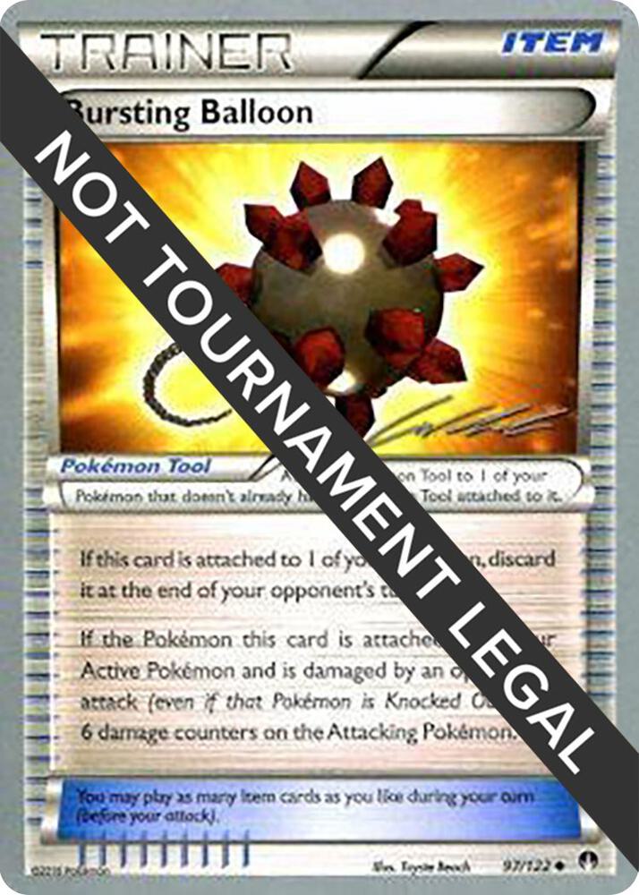 Bursting Balloon - 2016 (Cody Walinski) 97/122 Uncommon World Championship Decks Pokémon card