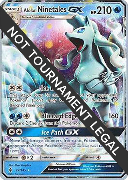 Alolan Ninetales GX - 2017 (Zachary Bokhari) - 22/145 Ultra Rare World Championship Decks