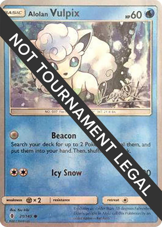 Alolan Vulpix - 2017 (Diego Cassiraga) - 21/145 Common World Championship Decks