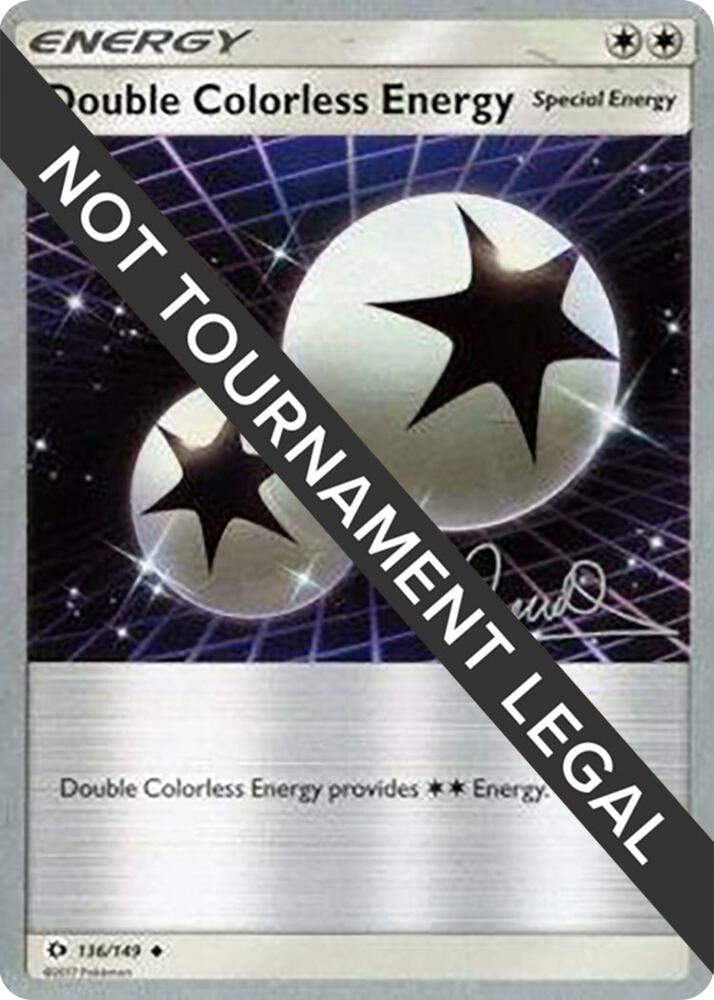 Double Colorless Energy - 2017 (Diego Cassiraga) 136/149 Uncommon World Championship Decks Pokémon card