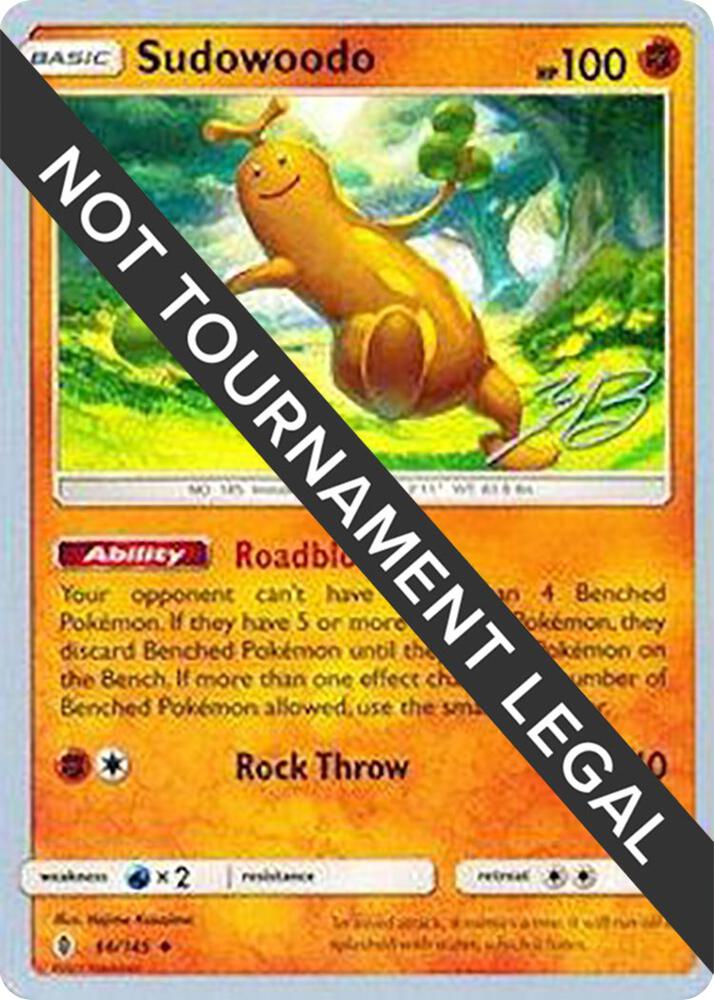 Sudowoodo - 2017 (Zachary Bokhari) 66/145 Uncommon World Championship Decks Pokémon card